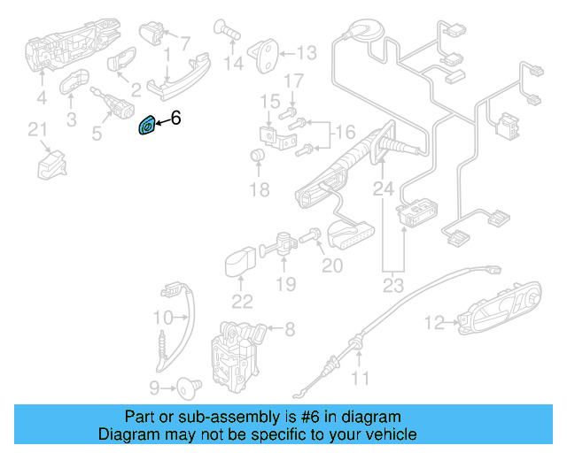 Lock Cylinder Cap (Unpainted) 5n1837879bgru - View 6