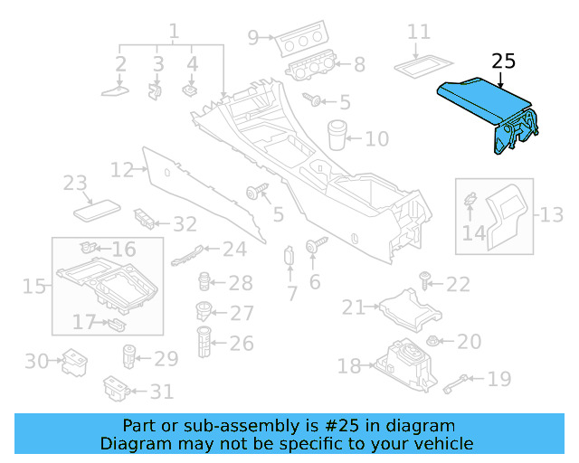 Armrest 17A-864-207-B-VJP - View 3