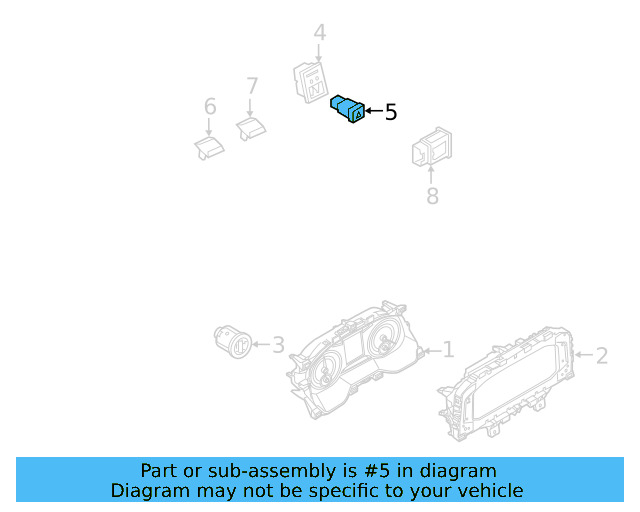 Hazard Switch 17A-953-509-A-ECU - View 10
