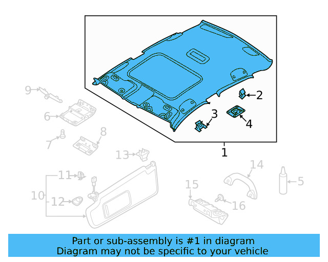 Headliner 17A-867-501-AC-ZB5 - View 3