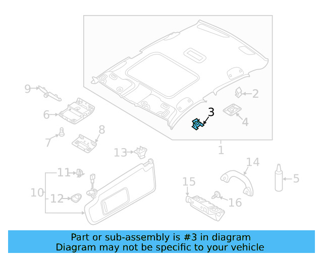 Headliner Clip 5G0-867-289-A - View 8