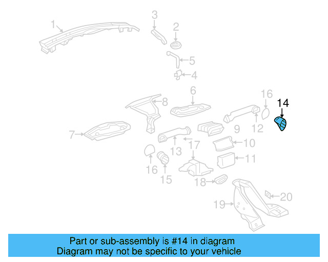 Vent Grille 1C0-820-902-C-XNP - View 7