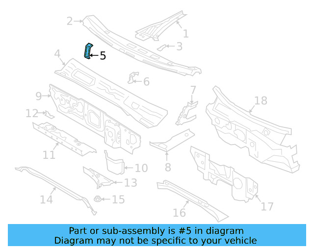 Cowl Panel Support 17A-805-495-B - View 3