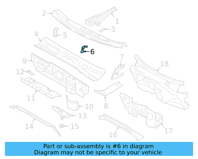 Cowl Panel Bracket 17A-805-475 - View 3