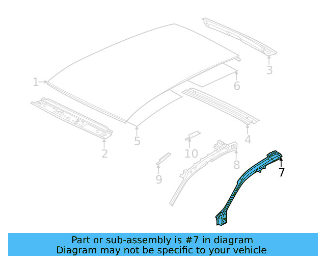 Pillar Reinforced 5WA-804-911-A - View 3