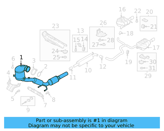 Catalytic Converter 5QM-254-501-G - View 4