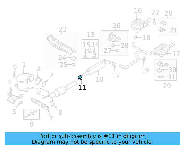 Muffler & Pipe Clamp 1K0-253-141-AA - View 29