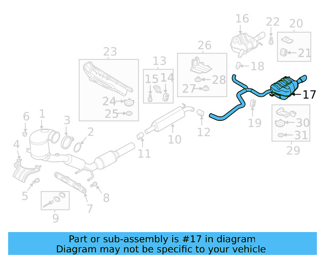 Muffler 17A-253-609-T - View 3