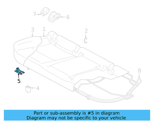 Seat Cover Retainer Clip 7H0-881-621