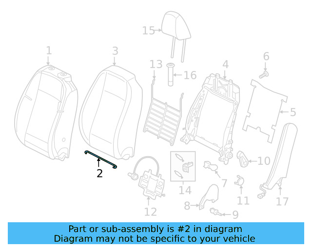 Seat Back Cover Wire 1J0-881-483-B - View 3