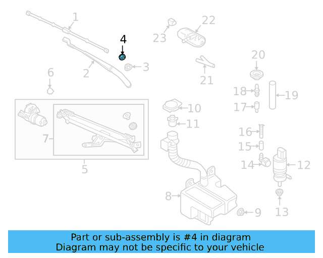 Wiper Arm Cap 5N0-955-205-9B9 - View 84