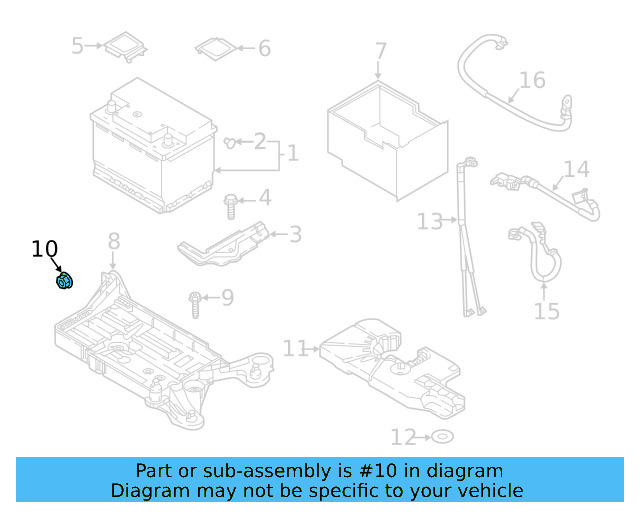 Battery Tray Nut N-911-733-01 - View 18