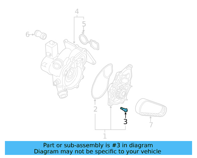 Water Pump Assembly Bolt WHT-004-972 - View 4