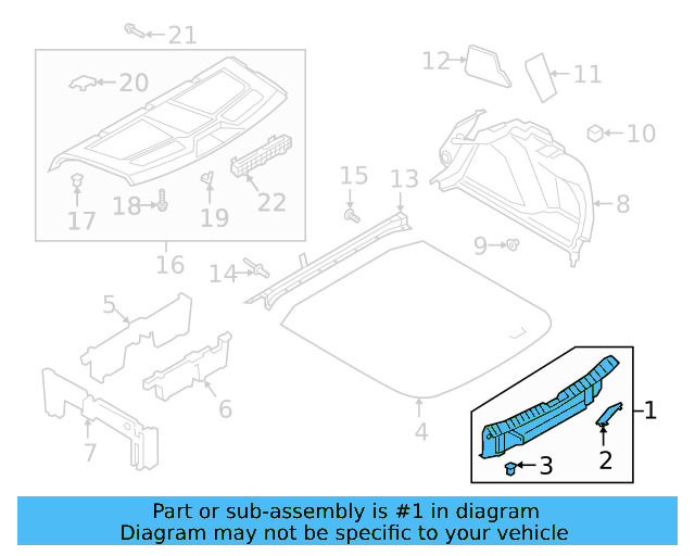Rear Body Trim 17A-863-459-82V - View 3