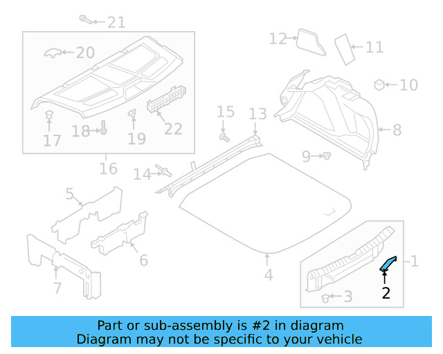 Rear Body Trim Trim 17A-858-183-82V - View 3