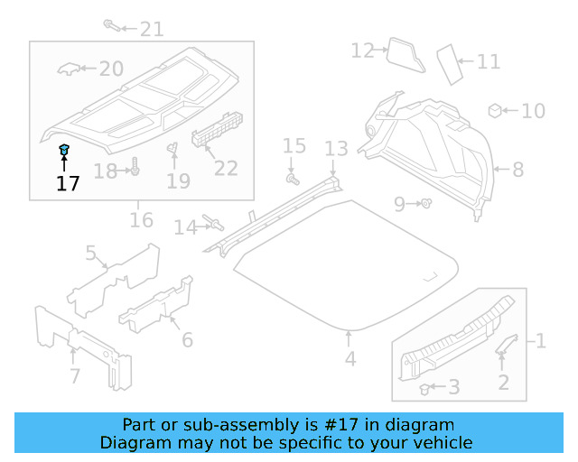 Rear Body Trim Clip 6J0-807-180 - View 6