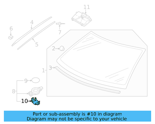Rain Sensor Retainer 8U0-907-671 - View 7