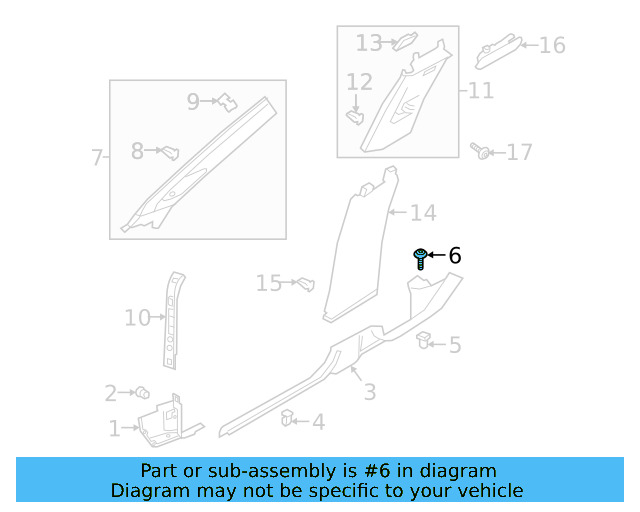 Scuff Plate Clip 6Q0-853-147 - View 54