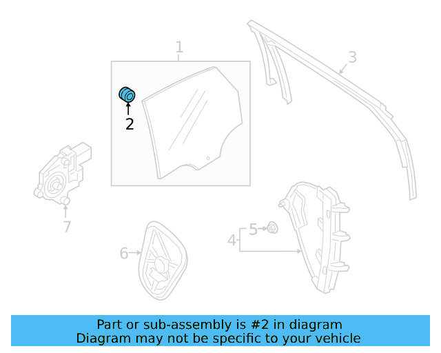 Door Glass Guide Pin 8K0-845-867