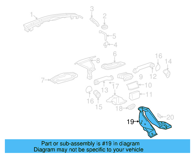 Duct 1J0-819-803-A - View 17