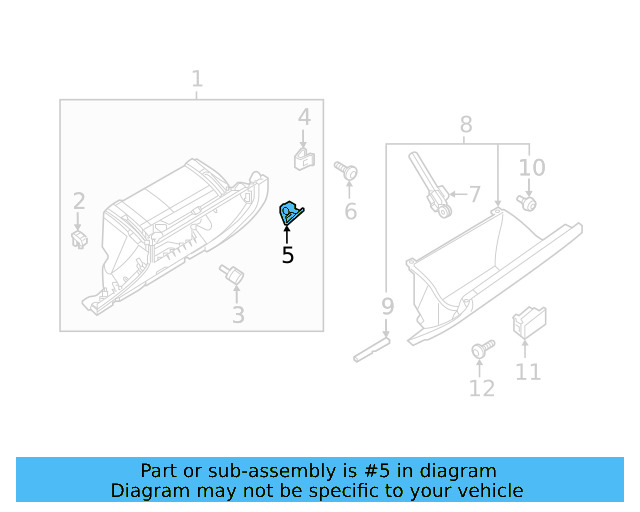 Glove Box Frame Lock Plate 17B-858-539 - View 3