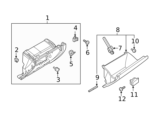 Glove Box Frame Bumper 3C0-857-145 - View 16
