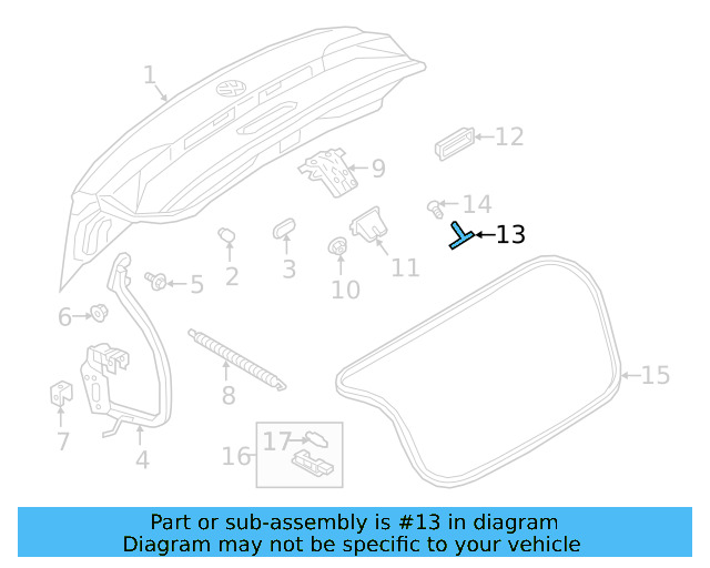 Deck Lid Striker 5C6-827-507-B