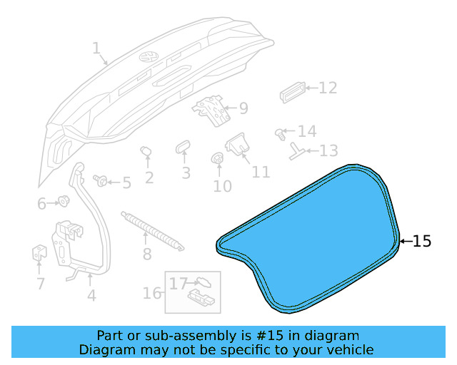 Weatherstrip 17A-827-705-J-9B9 - View 4