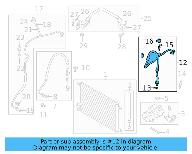 A/C Refrigerant Suction Hose 5Q0-820-743-E - View 4