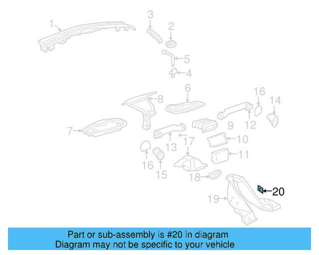 Rear Duct Cover 1J1-819-275-B-U71