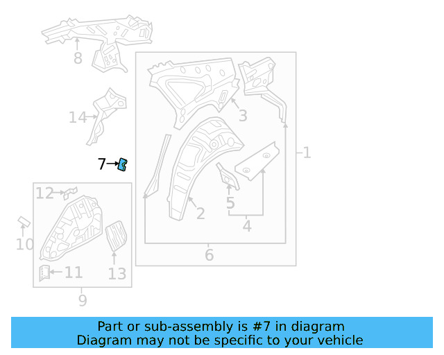 Pillar Reinforced Nut Plate 6R0-810-681 - View 19