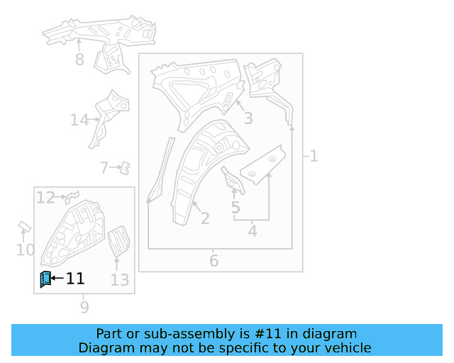 Inner Wheelhouse Adapter 5Q0-802-398 - View 10