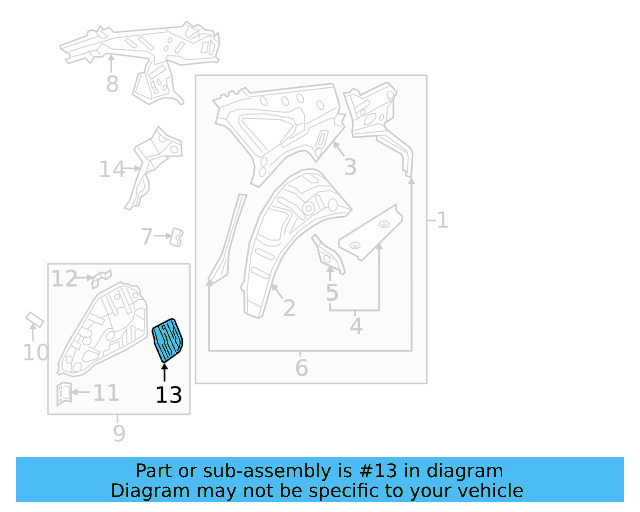 Inner Wheelhouse Mount 5Q0-802-192 - View 9