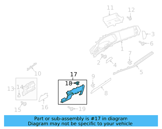 Center Bezel 17B-857-005-A-82V - View 3