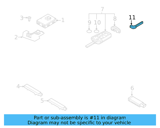 Vehicle Key 3G0-937-048-AIF
