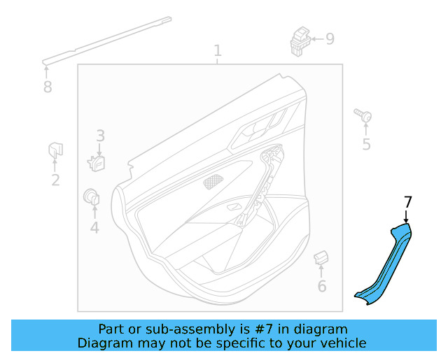 Door Trim Panel Retainer Clip 5G0-868-563 - View 71