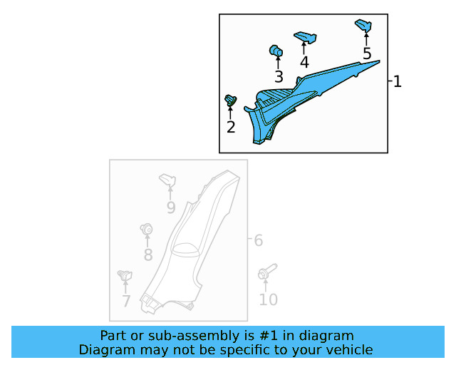 Upper Quarter Trim 17A-867-288-C-RM5 - View 3