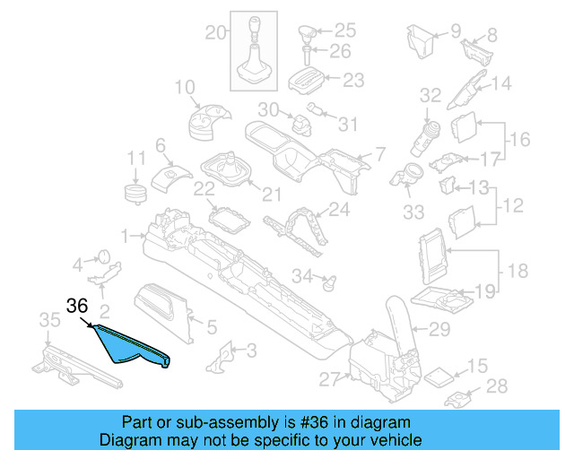 Park Brake Handle Cover 1C0-711-461-F-RFK - View 8