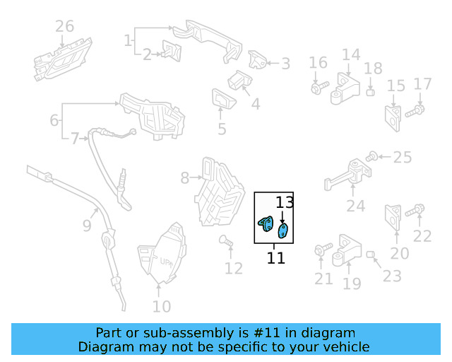 Door Lock Striker Plate 3C0-837-033-C - View 20