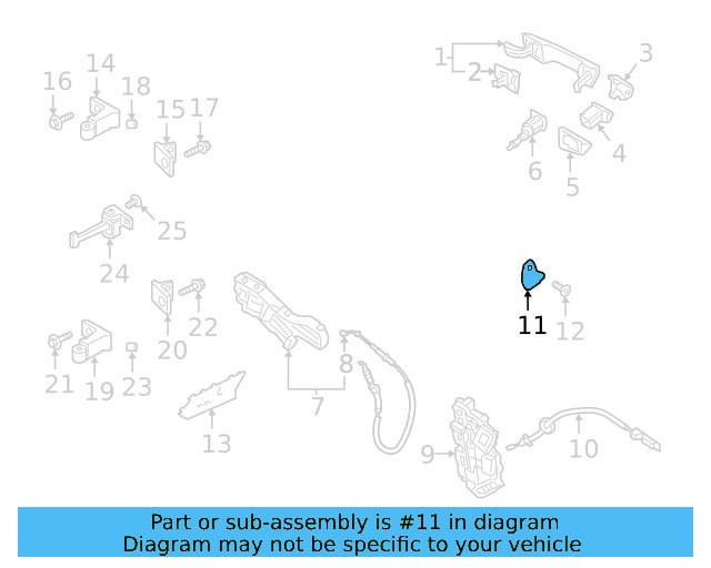 Door Lock Striker Plate 3C0-837-767-A - View 11