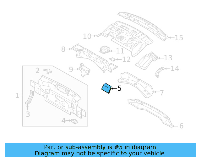 Rear Body Reinforcement 17A-813-323 - View 4