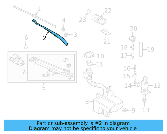 Wiper Arm 17B-955-409 - View 3