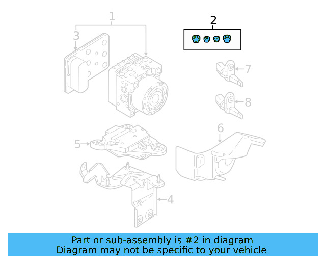 ABS Pump Assembly Mount Kit 5Q0-698-311 - View 6