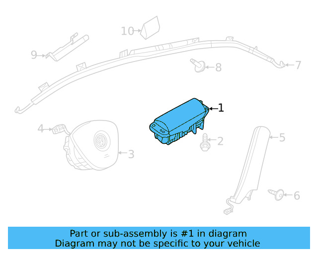 Passenger Air Bag 17A-880-204-L - View 4