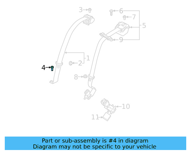 Outer Belt Assembly Lower Bolt WHT-003-682 - View 10