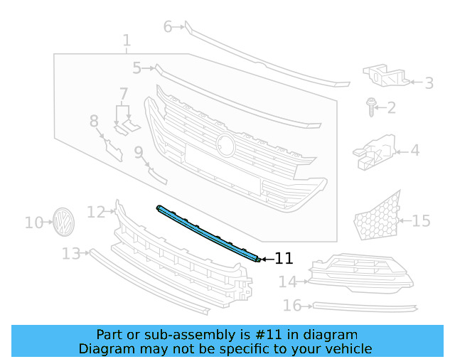 Trim (Unpainted) 3g8807719gru - View 5