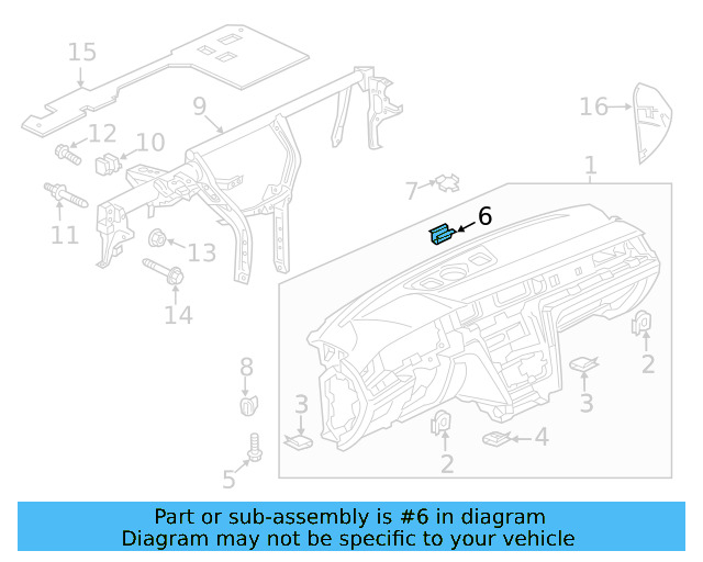 Cluster Cover Retainer Clip 3B0-867-190 - View 26