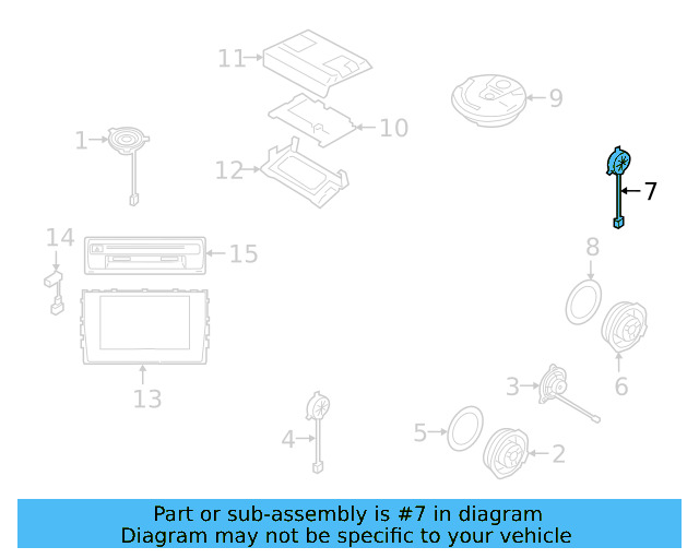 Rear Dr Speaker 3C0-035-453-B - View 12
