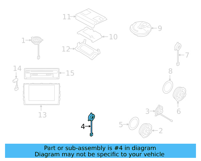 Front Dr Speaker Seal 7N0-971-798 - View 14