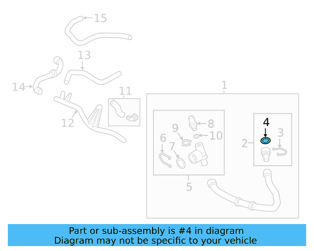 Water Hose Assembly Lower Seal N-907-653-01 - View 3